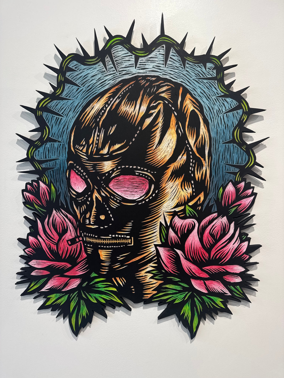 Gimp Mask With Flowers