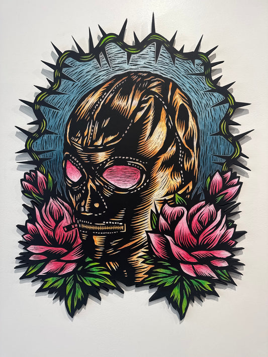 Gimp Mask With Flowers