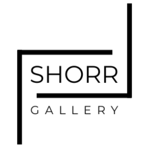 Logo of Shorr Gallery with a minimalist design on a white background